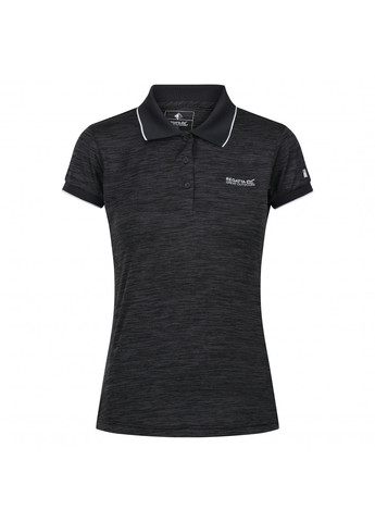 Черная женская футболка-поло Regatta меланжевая