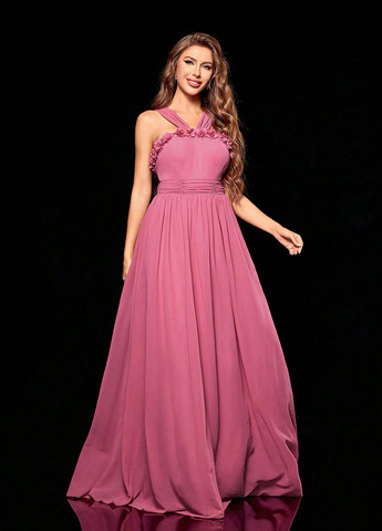 Рожева святковий сукня а-силует SHEIN однотонна