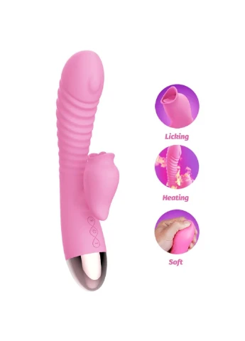 Вибратор-кролик с подогревом Wonderful Pink Leten (252639507)