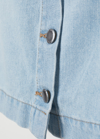 Светло-голубая джинсовая однотонная юбка H&M