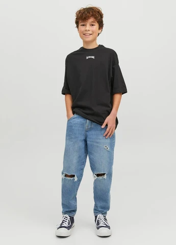 Чорна літня футболка Jack & Jones