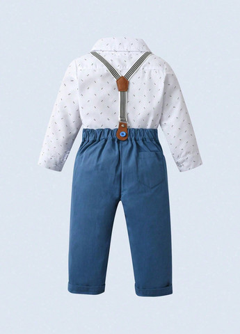 Комбинированный демисезонный костюм (рубашка, брюки) SHEIN