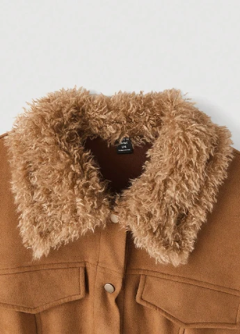 Коричневая демисезонная куртка SHEIN