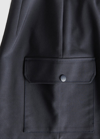 Графитовая кэжуал однотонная юбка Reserved карго