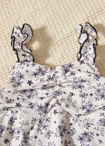 Черно-белый демисезонный костюм (кардиган, сарафан) с платьем SHEIN