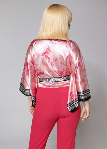 Розовая блуза на запах Sinsay