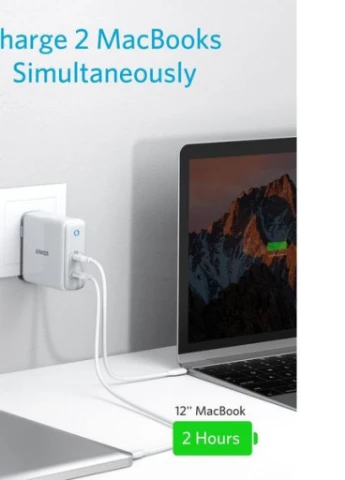 Зарядний пристрій PowerPort Atom PD 2 - 60W Ultra Compact (White) (A2029321) Anker (216638047)