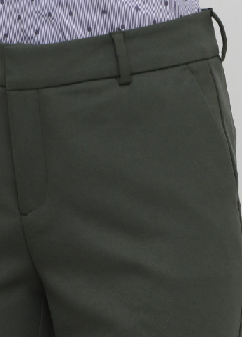 Темно-зеленые классические демисезонные прямые брюки Mos Mosh