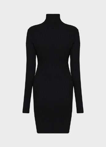Черное кэжуал платье платье-свитер, платье-водолазка PRPY однотонное