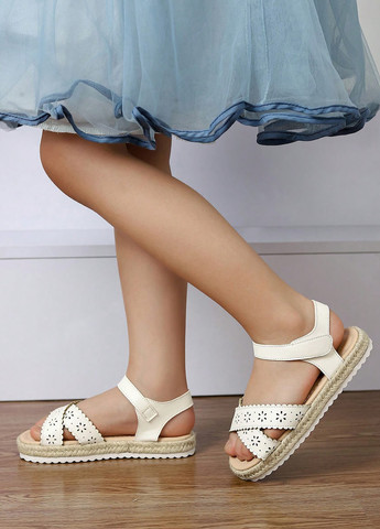 Белые кэжуал босоножки SHEIN на липучке