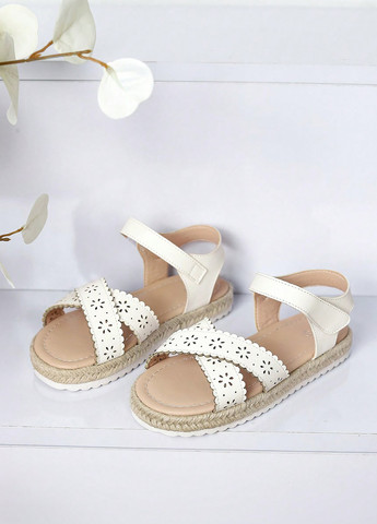 Белые кэжуал босоножки SHEIN на липучке