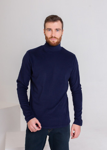 Синий зимний свитер мужской джемпер ISSA PLUS GN-450