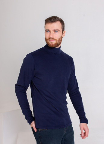 Синій зимовий светр чоловічий джемпер ISSA PLUS GN-450