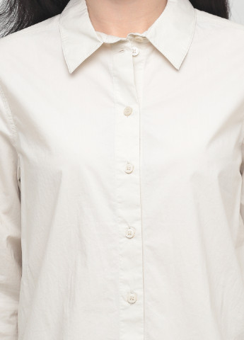 Светло-бежевая кэжуал рубашка однотонная Cos