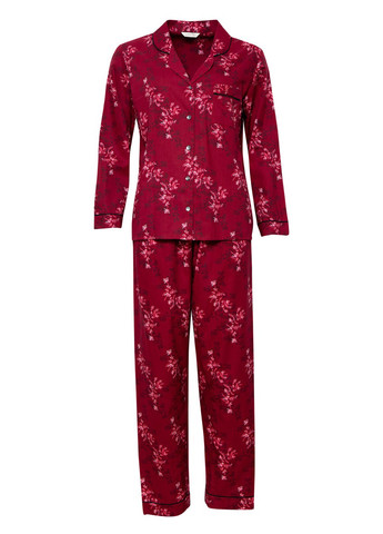 Бордовая всесезон пижама (рубашка, брюки) рубашка + брюки Nora Rose