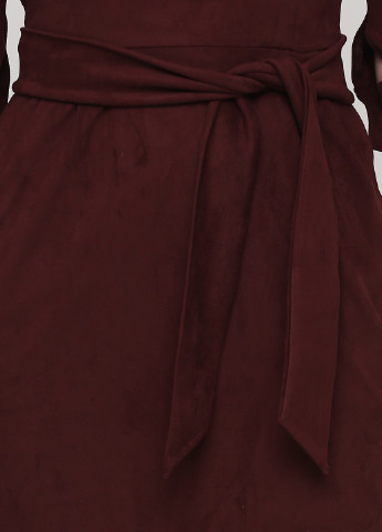 Темно-коричневое кэжуал платье футляр NikTan однотонное