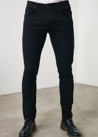 Черные демисезонные скинни джинсы Trendyol