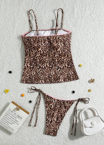 Комбинированный летний купальник (лиф, трусики) танкини, раздельный SHEIN