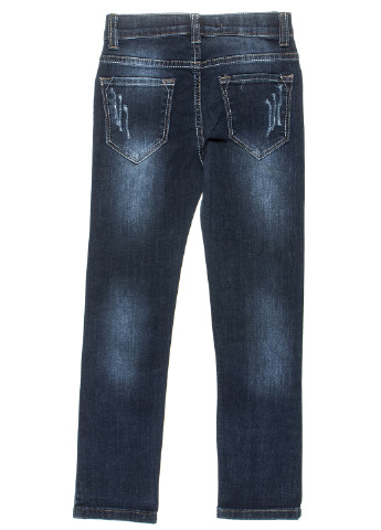 Темно-синие демисезонные со средней талией джинсы Cemix