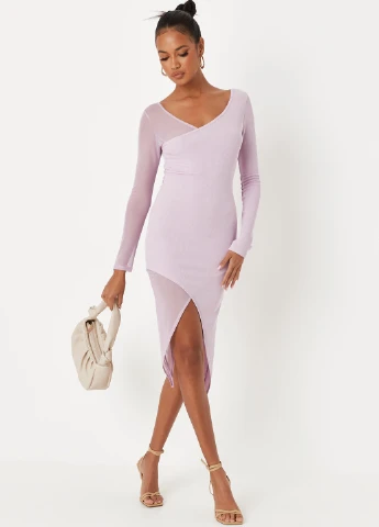 Сиреневое кэжуал платье Missguided однотонное