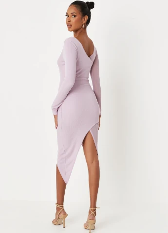 Сиреневое кэжуал платье Missguided однотонное