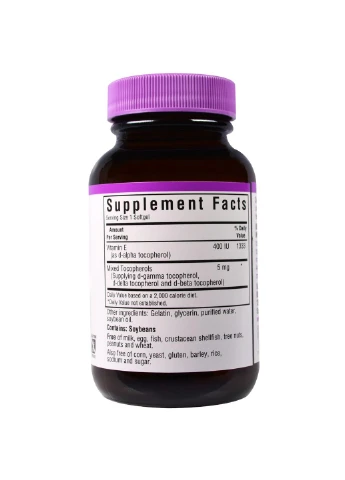 Натуральний Витамин Е 400IU,, 50 желатиновых капсул Bluebonnet Nutrition (255407714)
