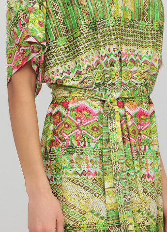 Зеленое кэжуал платье PDK с геометрическим узором