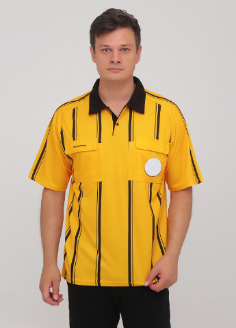 Желтая мужская футболка поло Independent в полоску