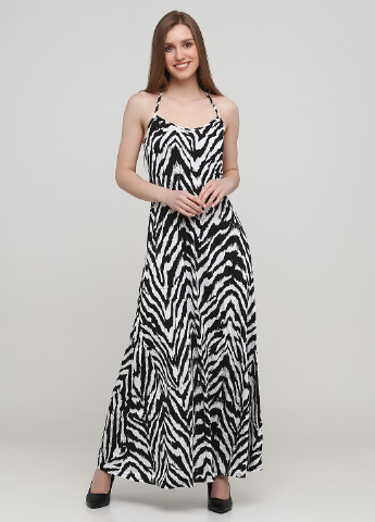 Черно-белое кэжуал платье Lascana зебра