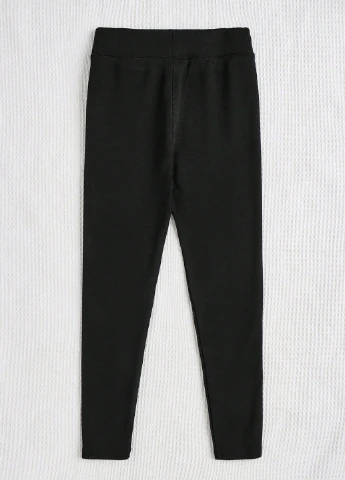 Черные зимние леггинсы SHEIN