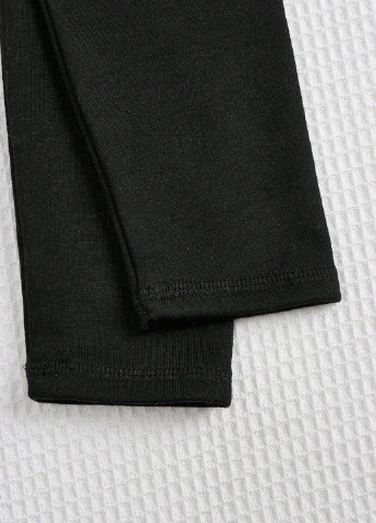 Черные зимние леггинсы SHEIN