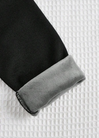 Черные зимние леггинсы SHEIN
