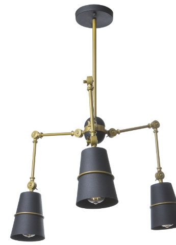 Люстра стельова лофт павук на 3 плафона BL-392S/3 E27 BK Brille (253886461)