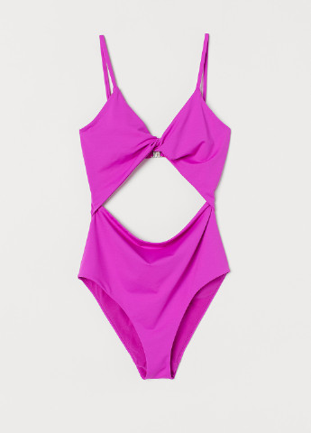 Фіолетовий літній купальник суцільний H&M
