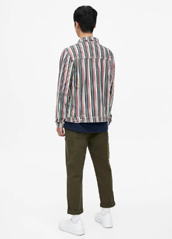 Хаки кэжуал демисезонные чиносы брюки Pull & Bear