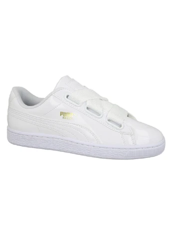 Кроссовки 363073-02 Puma Basket Heart Patent белые демисезоны (317229325)
