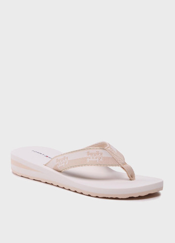 Белые кэжуал, пляжные вьетнамки Tommy Hilfiger с логотипом