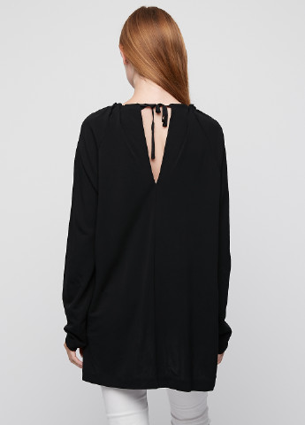 Блуза Cos з довгим рукавом чорна кежуал