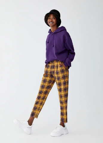Брюки,жовтий-фіолетовий, Pull & Bear (254670392)