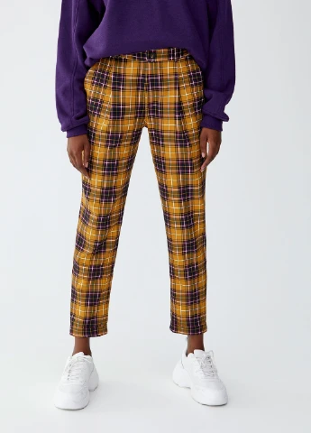 Брюки,жовтий-фіолетовий, Pull & Bear (254670392)