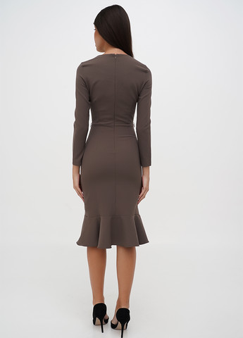 Сіро-коричнева кежуал сукня годе Sassofono однотонна