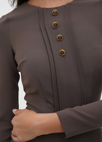 Сіро-коричнева кежуал сукня годе Sassofono однотонна