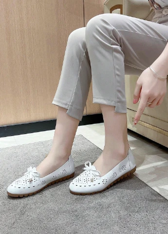 SHEIN Туфли лоферы белый з натуральная кожа, китай — лето (316507645)