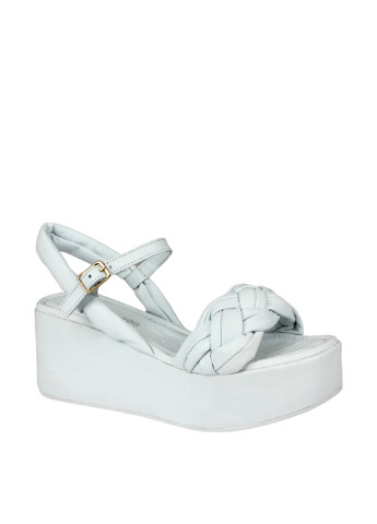 Белые босоножки Blizzarini с ремешком плетение