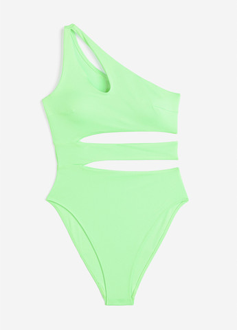 Салатовый летний купальник слитный H&M