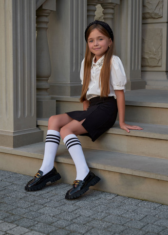 Дитячі гольфи червоні з білими смужками Mo Ko Ko Socks (253853681)