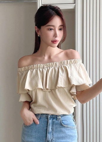 Светло-бежевая блуза SHEIN