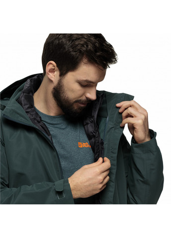 Чорний зимній Пуховик Jack Wolfskin