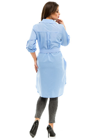 Голубое кэжуал платье Demma однотонное