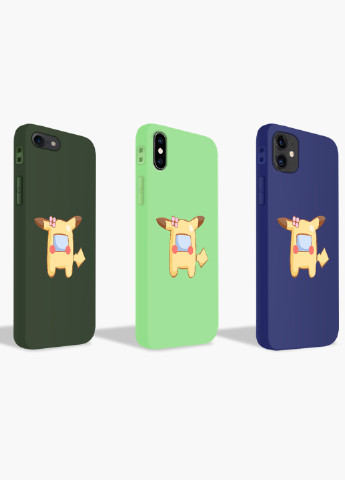 Чехол силиконовый Apple Iphone 6 Амонг Ас Покемон Пикачу (Among Us Pokemon Pikachu) (6937-2419) MobiPrint (219566075)